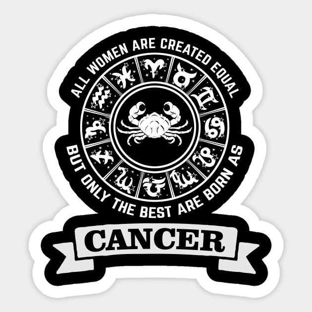 Only The Best Women Are Born As Cancer Sticker by CB Creative Images